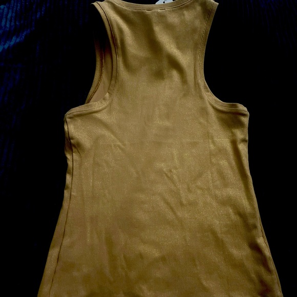 Express Tan Shine Ribbed Tank - Picture 2 of 2